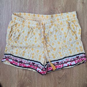 Boho Printed Linen Shorts